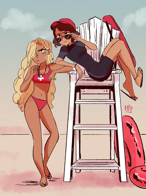 Lifeguard + Poolgirl Sketch